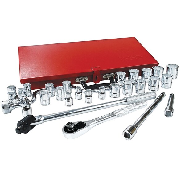 1/2" Drive Metric, 29 pcs